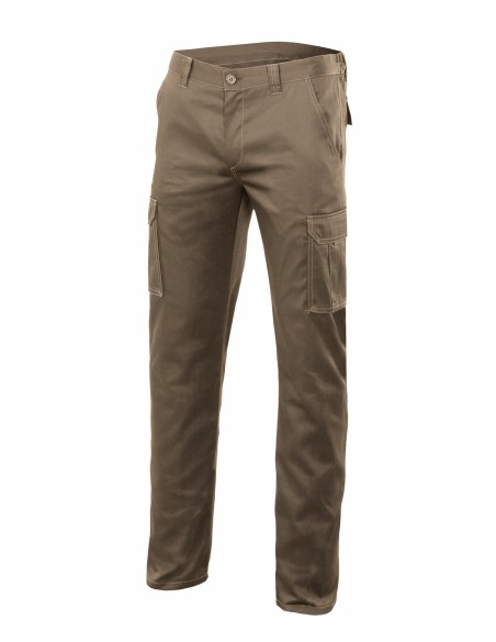 PANTALON MULTIBOLSILLO STRETCH. BEIGE ARENA TALLA 34-64